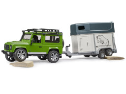 Bruder LAND ROVER s přepravníkem na koně 1:16